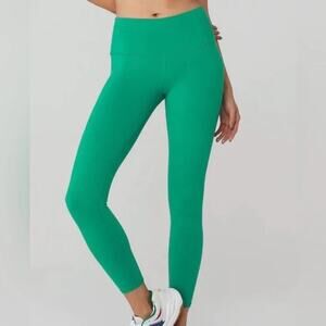 ALO Yoga 7/8-Length High-Waist Airbrush Leggings Emerald Green Size XS 💚 ✨ 💚